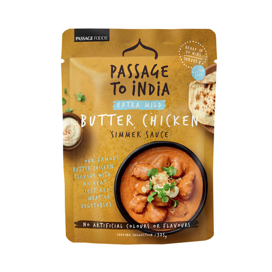 Passage Foods Passage To India Butter Chicken Simmer Sauce Pouch Extra Mild - 375g