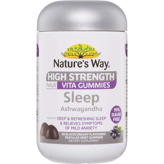 Natures Way High Strength Sleep Ashwagandha Adult Vita Gummies 40 pack