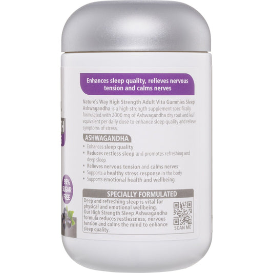 Natures Way High Strength Sleep Ashwagandha Adult Vita Gummies 40 pack