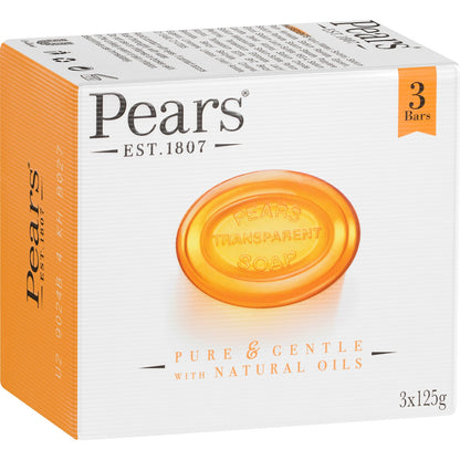 Pears Soap Bar Transparent 125g X 3 Pack