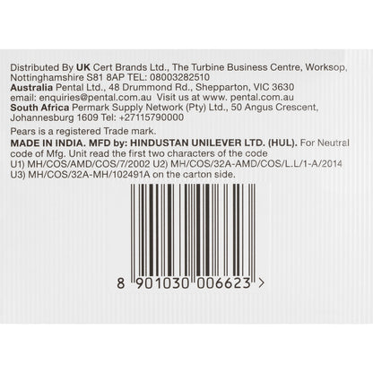 Pears Soap Bar Transparent 125g X 3 Pack