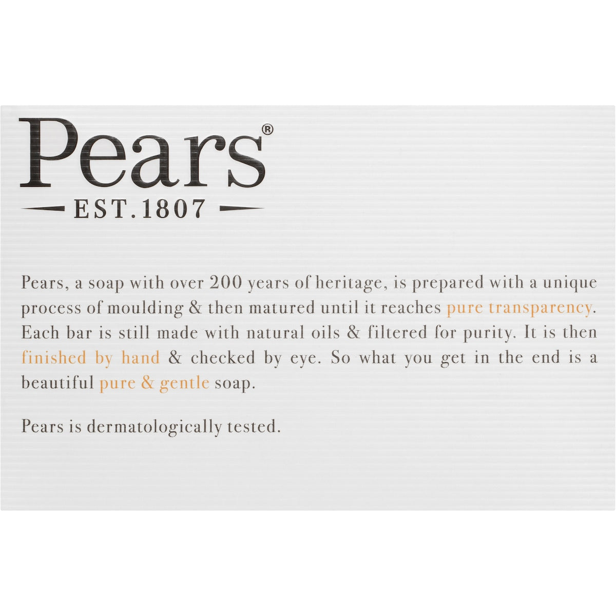 Pears Soap Bar Transparent 125g X 3 Pack