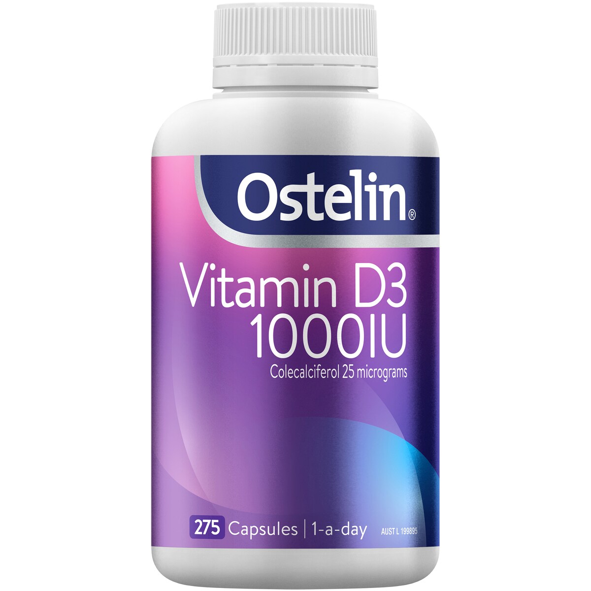 Ostelin Vitamin D 1000iu D3 Capsules For Bone Health + Immunity 275 Pack