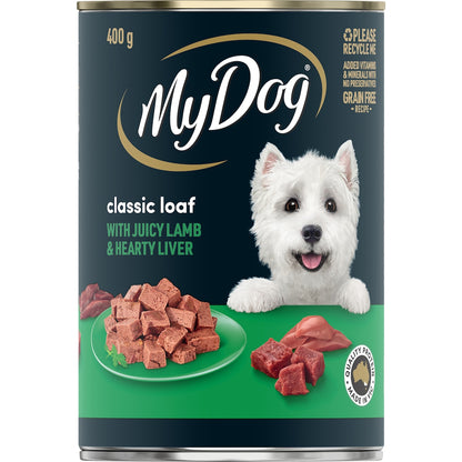 My Dog Adult Classic Loaf Lamb & Liver Wet Food Can 400g