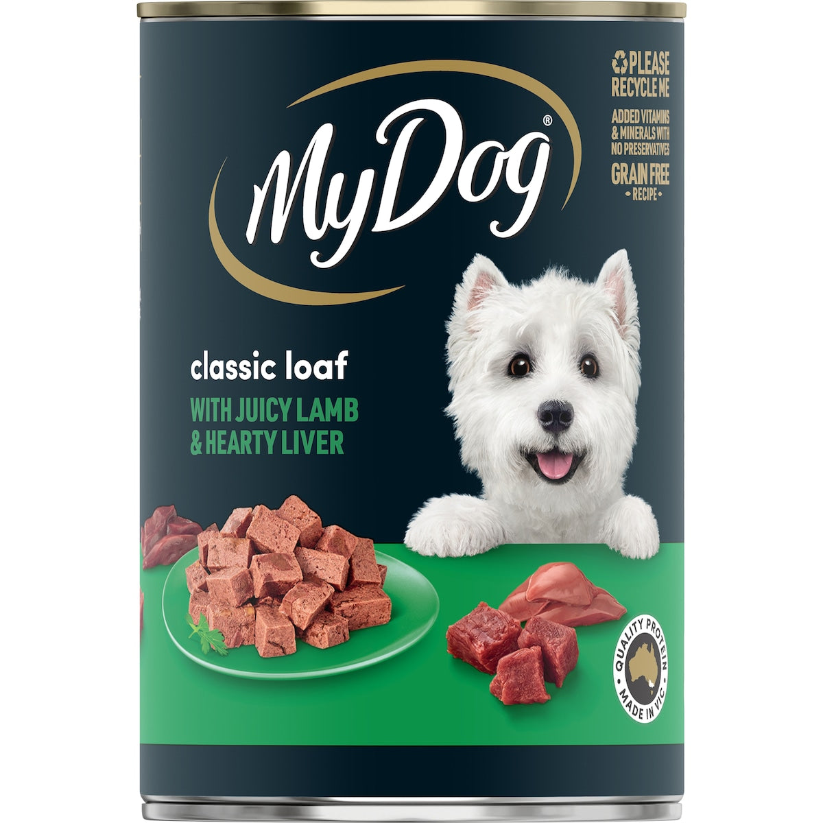 My Dog Adult Classic Loaf Lamb & Liver Wet Food Can 400g