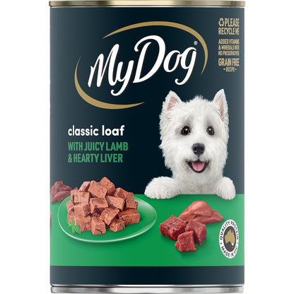 My Dog Adult Classic Loaf Lamb & Liver Wet Food Can 400g