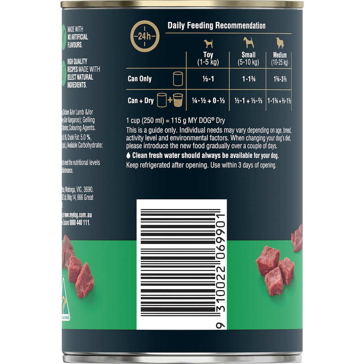 My Dog Adult Classic Loaf Lamb & Liver Wet Food Can 400g