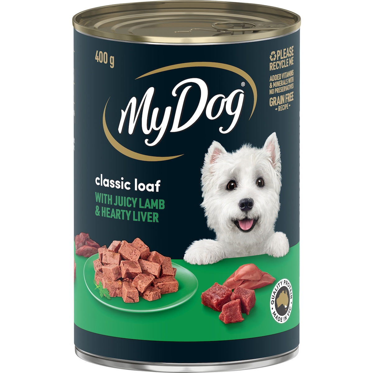 My Dog Adult Classic Loaf Lamb & Liver Wet Food Can 400g