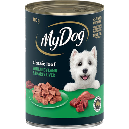 My Dog Adult Classic Loaf Lamb & Liver Wet Food Can 400g