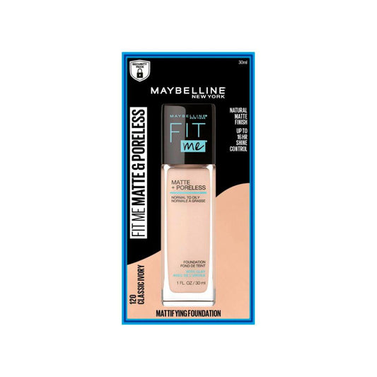 Maybelline Fit Me Matte + Poreless Foundation 120 assic Ivory - 30mL