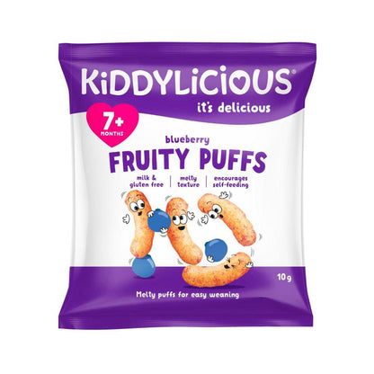 Kiddylicious Blueberry Fruity Puffs 7+ Months - 10g