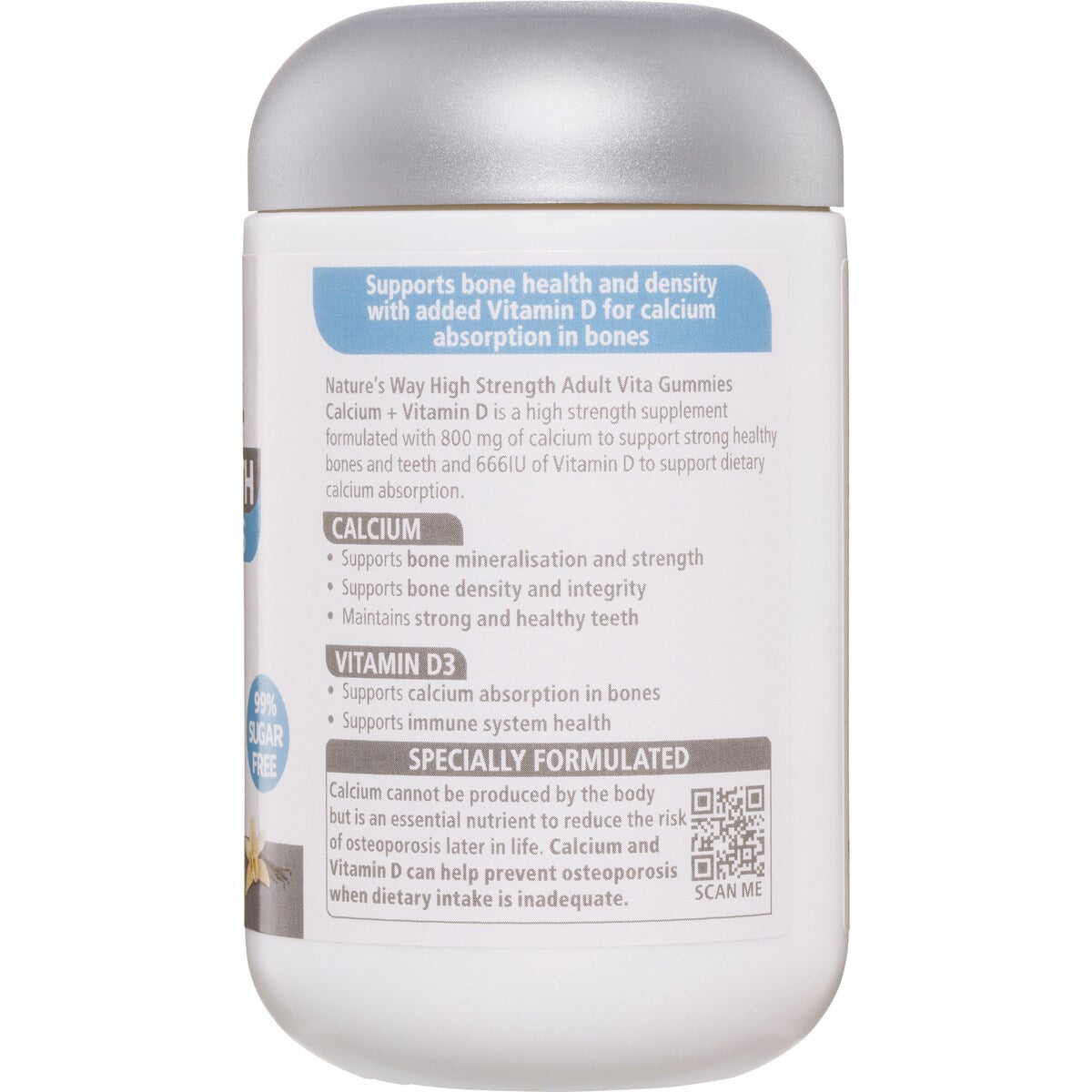 Natures Way High Strength Calcium + Vitamin D Adult Gummies 60 Pack