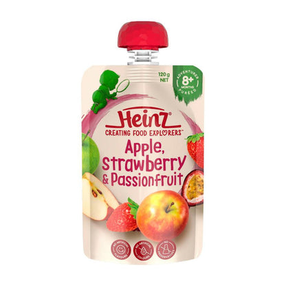 Heinz Apple Strawberry & Passionfruit Baby Food Pouch 8+ Months - 120g