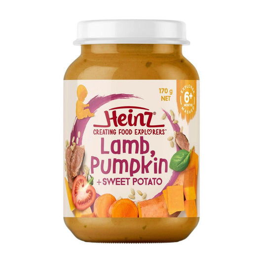 Heinz Lamb Pumpkin + Sweet Potato Baby Food Jar 6+ Months - 170g