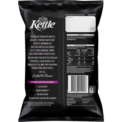Kettle Sea Salt & Vinegar Potato Chips 165g