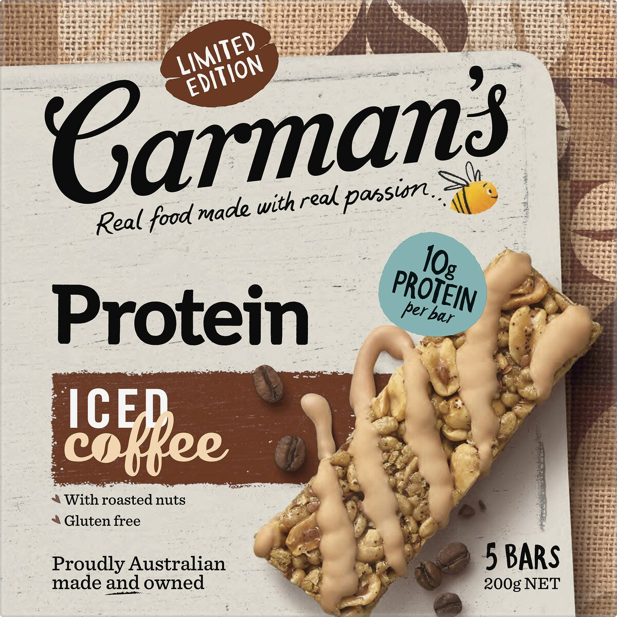 Carman's Protein Bars Iced Coffee Limited Edition 5 pack