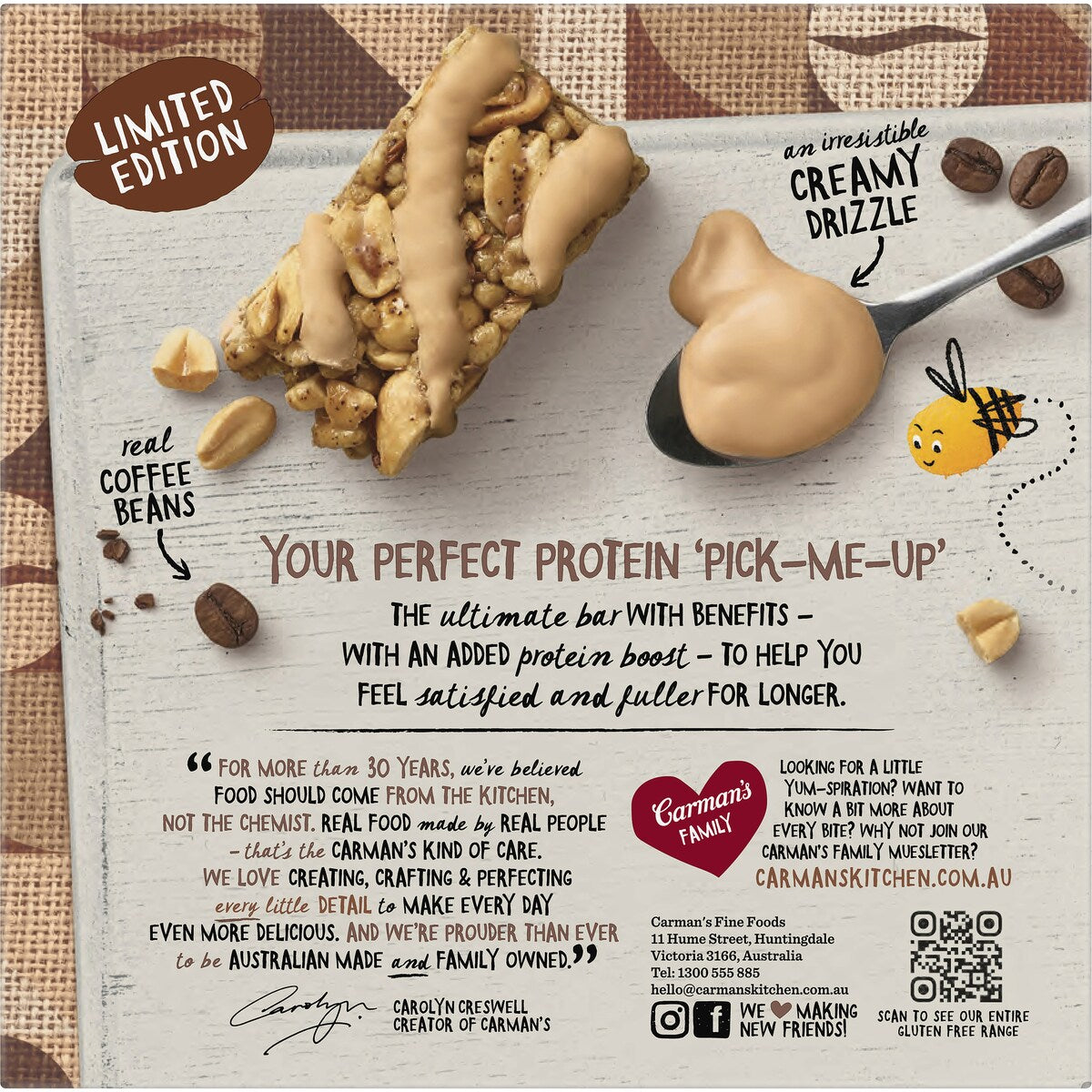 Carman's Protein Bars Iced Coffee Limited Edition 5 pack