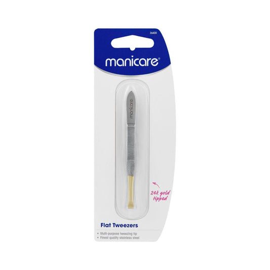Manicare Gold Tip Flat Tweezer - 1 pack