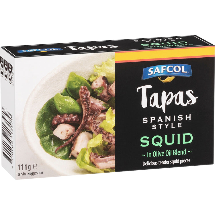 Safcol Tapas Spanish Style Squid In Olive Oil 111g