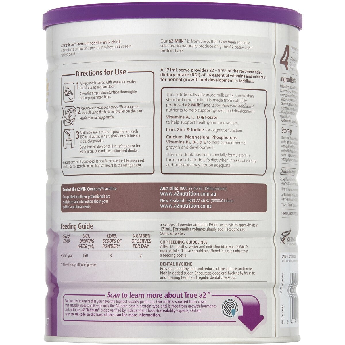 A2 Platinum Junior Milk Drink Stage 3 900g