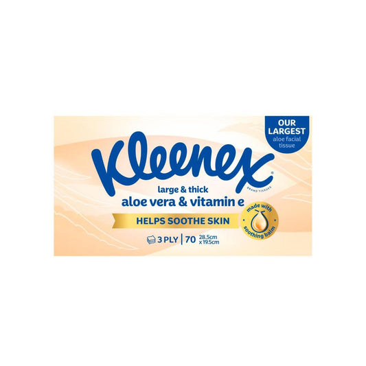 Kleenex 3 Ply Large N Thick Aloe Vera Facial Tissues - 70 pack