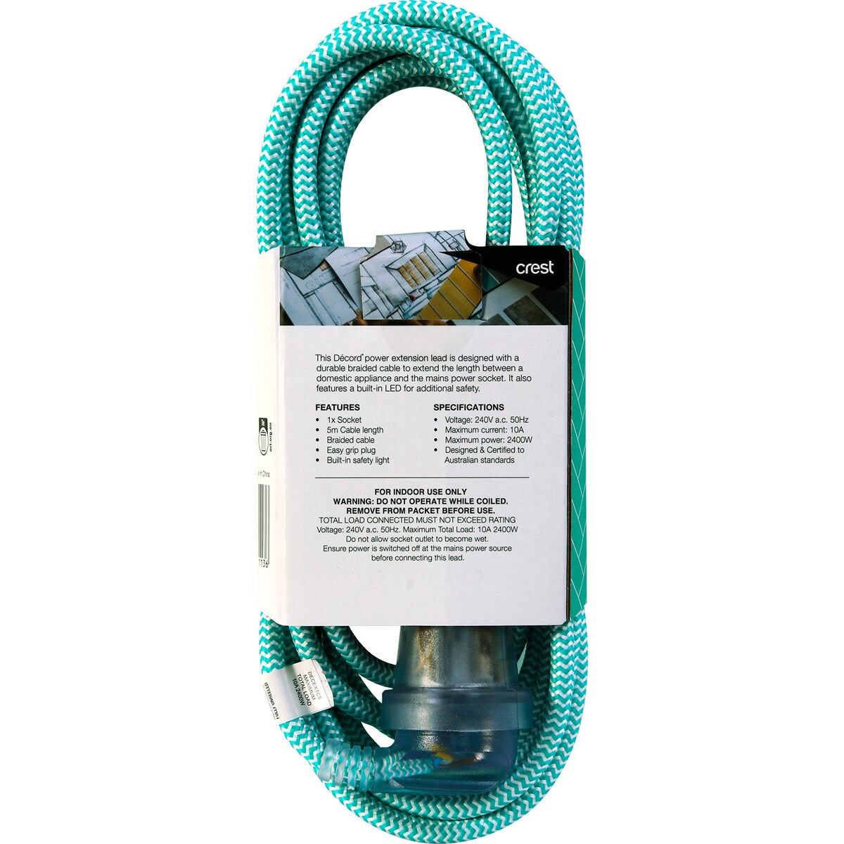 Decord Braided Extension Lead 5m