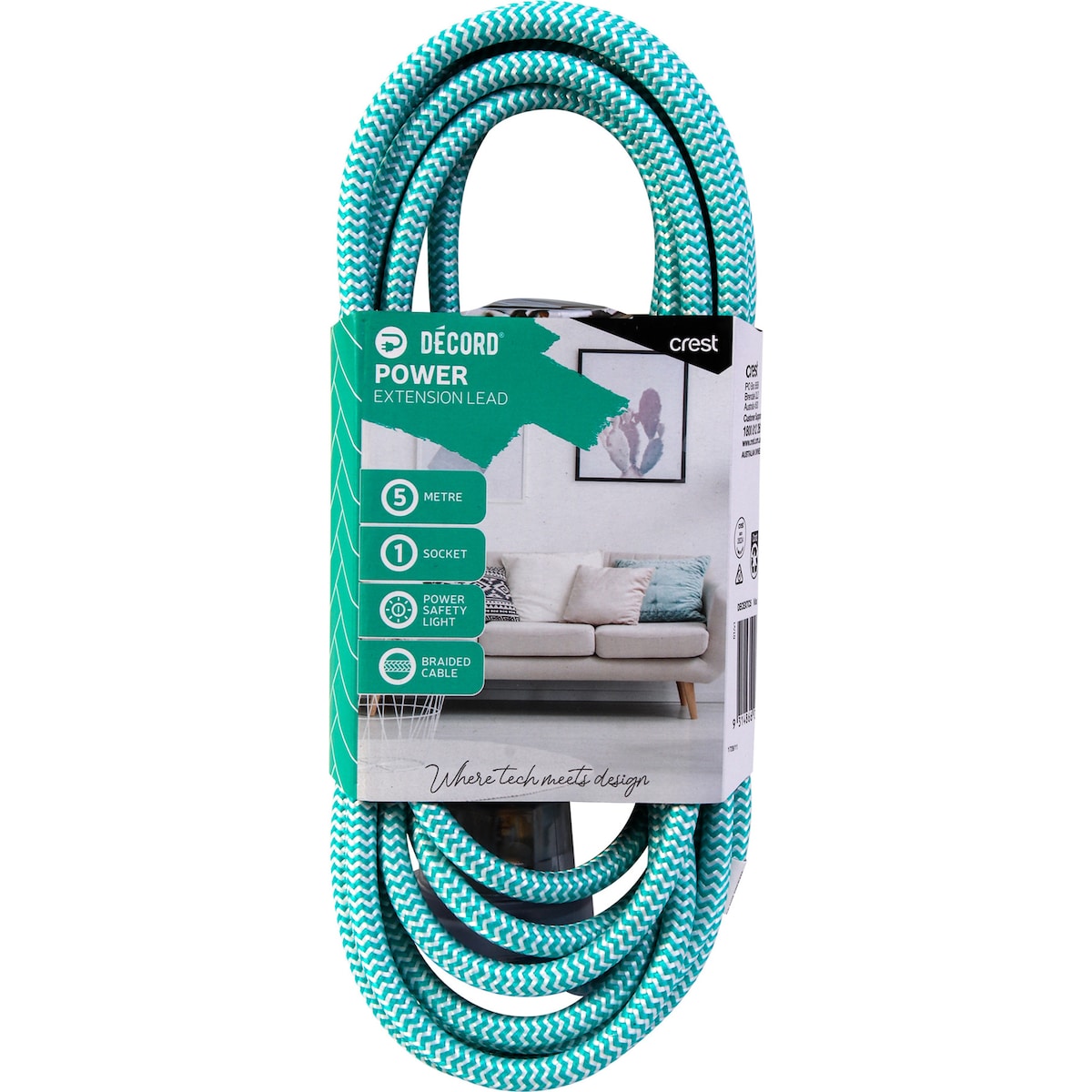 Decord Braided Extension Lead 5m