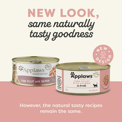 Applaws Tuna Fillet With Salmon Wet Cat Food 70g