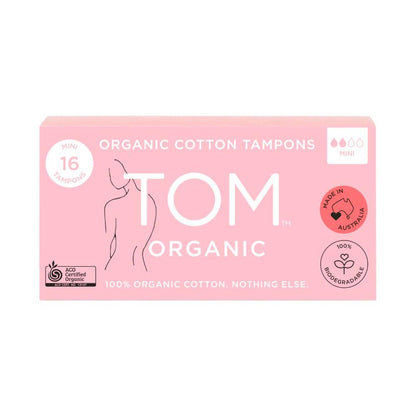 TOM Organic Mini Tampons - 16 pack