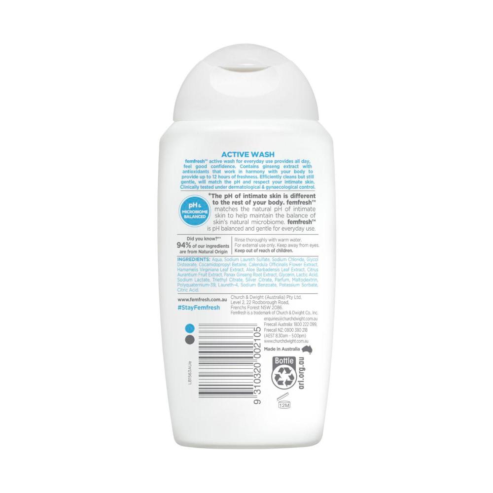 Femfresh Deodorising Active Intimate Wash - 250mL