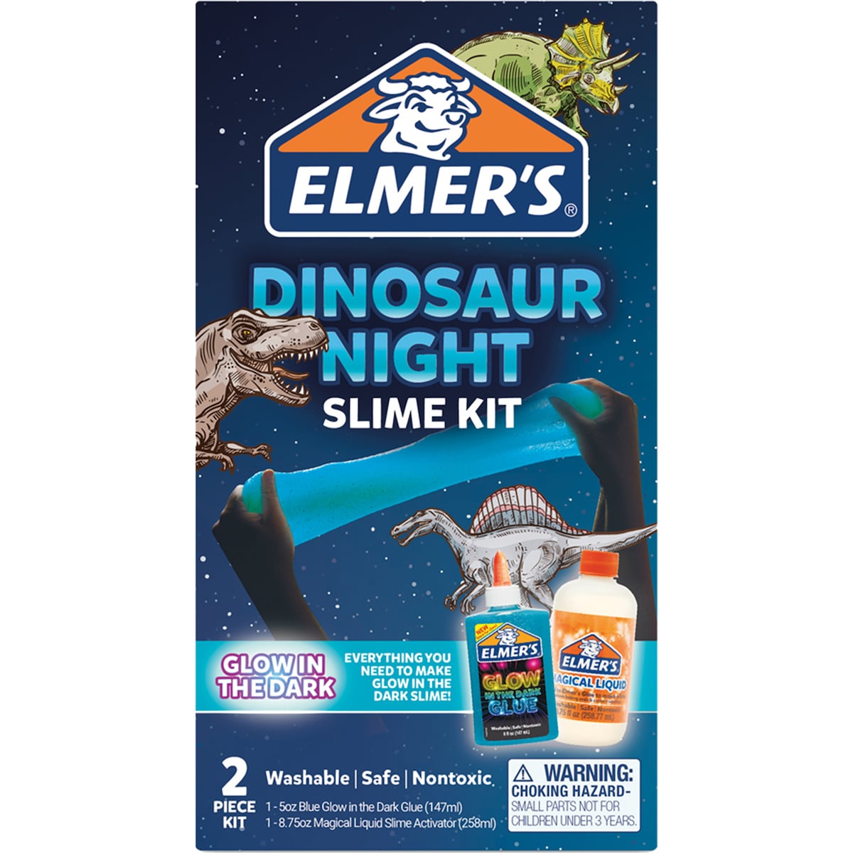 Elmers Dinosaur Night Slime Kit Each