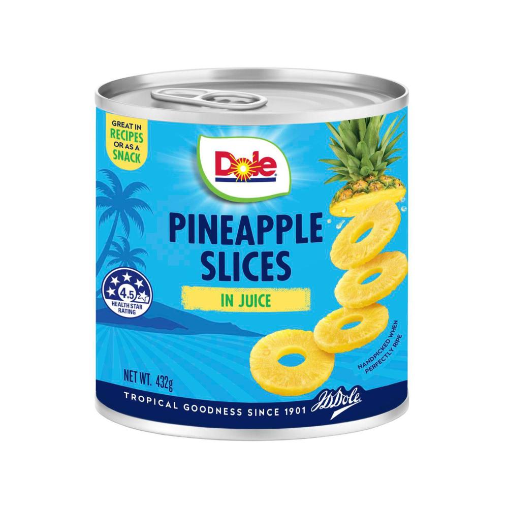 Dole Sliced Pineapple In Juice - 432g