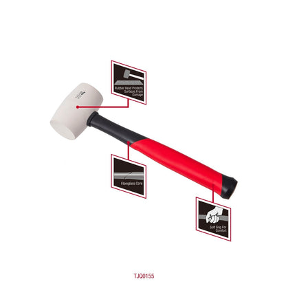 Trojan Fibreglass Rubber Mallet - 16oz - 450g - White