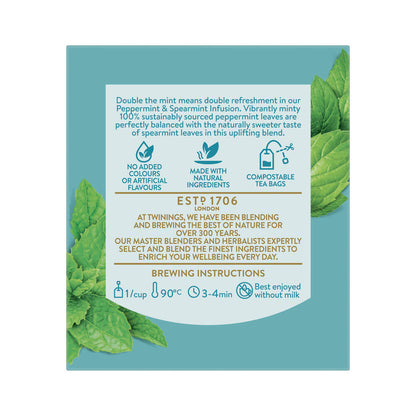 Twining's Peppermint & Spearmint Infusions Tea Bags - 10 Pack