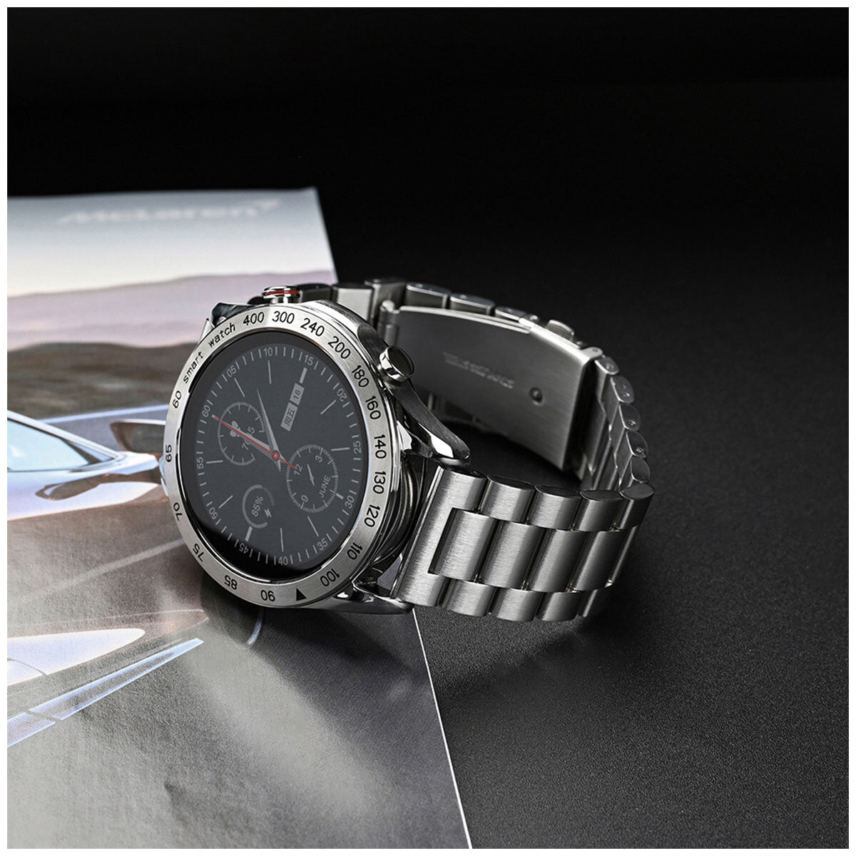 HiFuture FutureGo Pro Classic Stainless Steel Smart Watch Silver FUTUREGOPRO-SILVER
