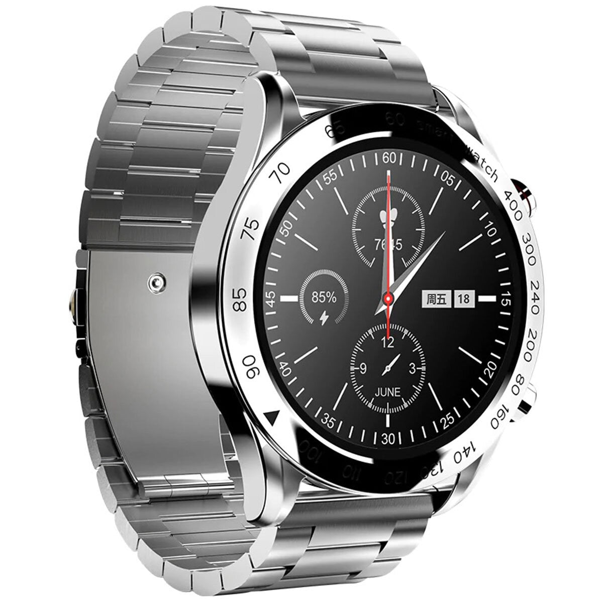 HiFuture FutureGo Pro Classic Stainless Steel Smart Watch Silver FUTUREGOPRO-SILVER
