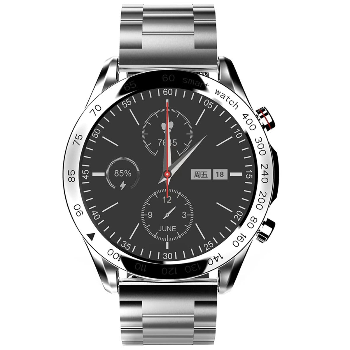 HiFuture FutureGo Pro Classic Stainless Steel Smart Watch Silver FUTUREGOPRO-SILVER