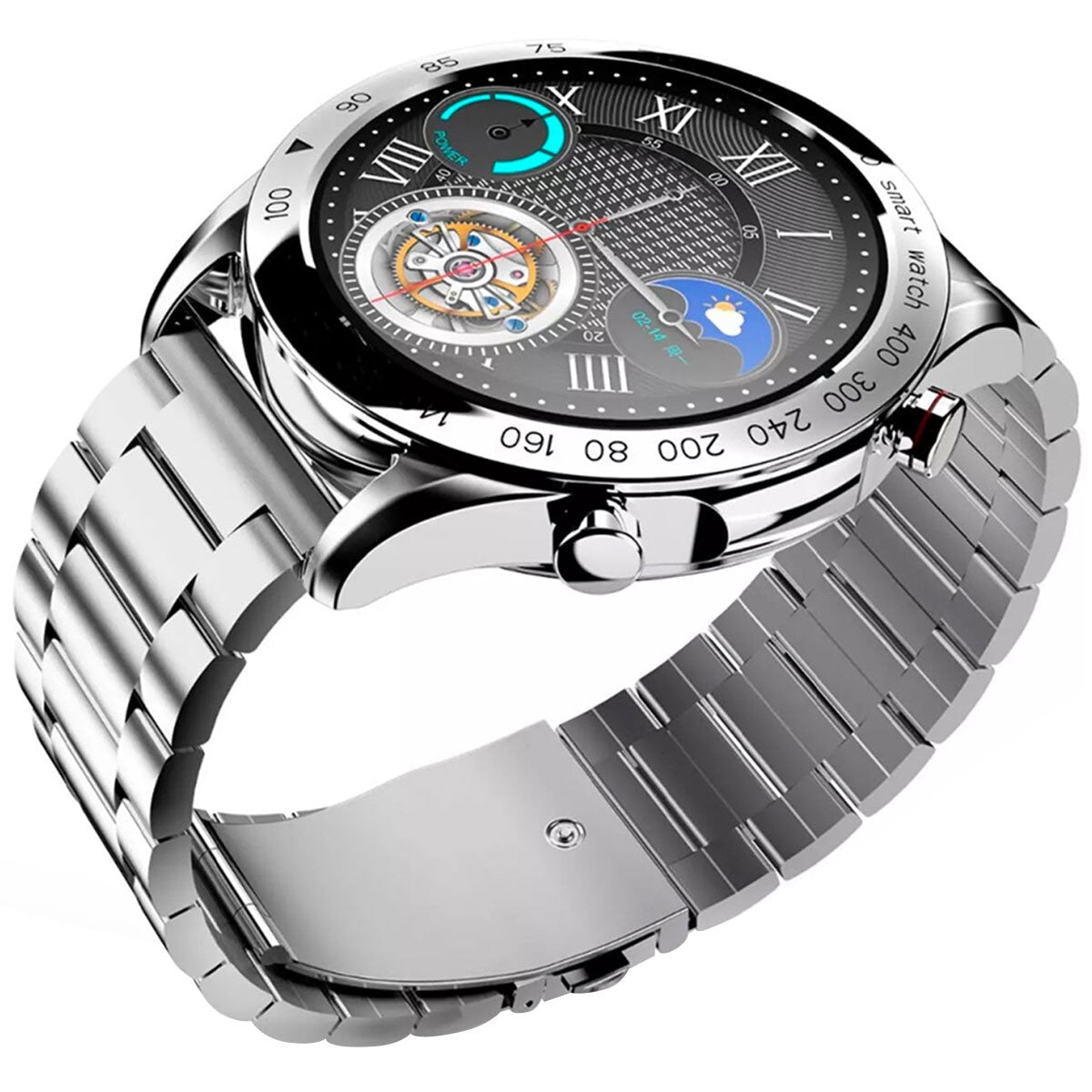 HiFuture FutureGo Pro Classic Stainless Steel Smart Watch Silver FUTUREGOPRO-SILVER
