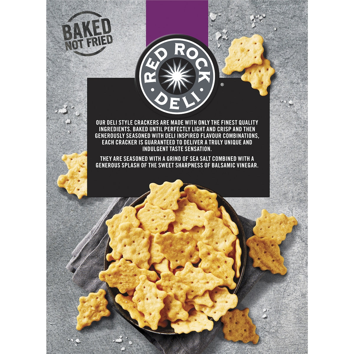 Red Rock Deli Style Crackers Sea Salt & Balsamic Vinegar 135g