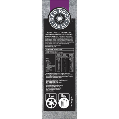 Red Rock Deli Deli Style Crackers Sea Salt & Balsamic Vinegar 135g