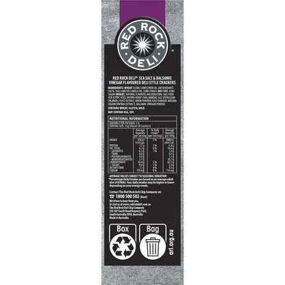 Red Rock Deli Style Crackers Sea Salt & Balsamic Vinegar 135g