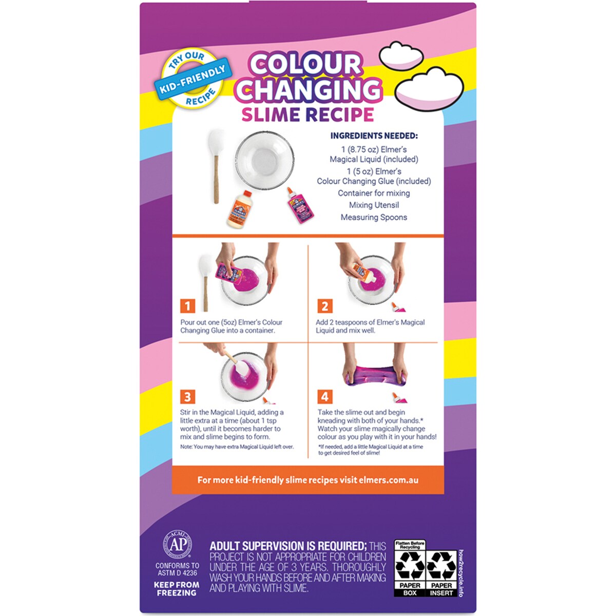 Elmers Unicorn Magic Slime 2 Piece Kit Each