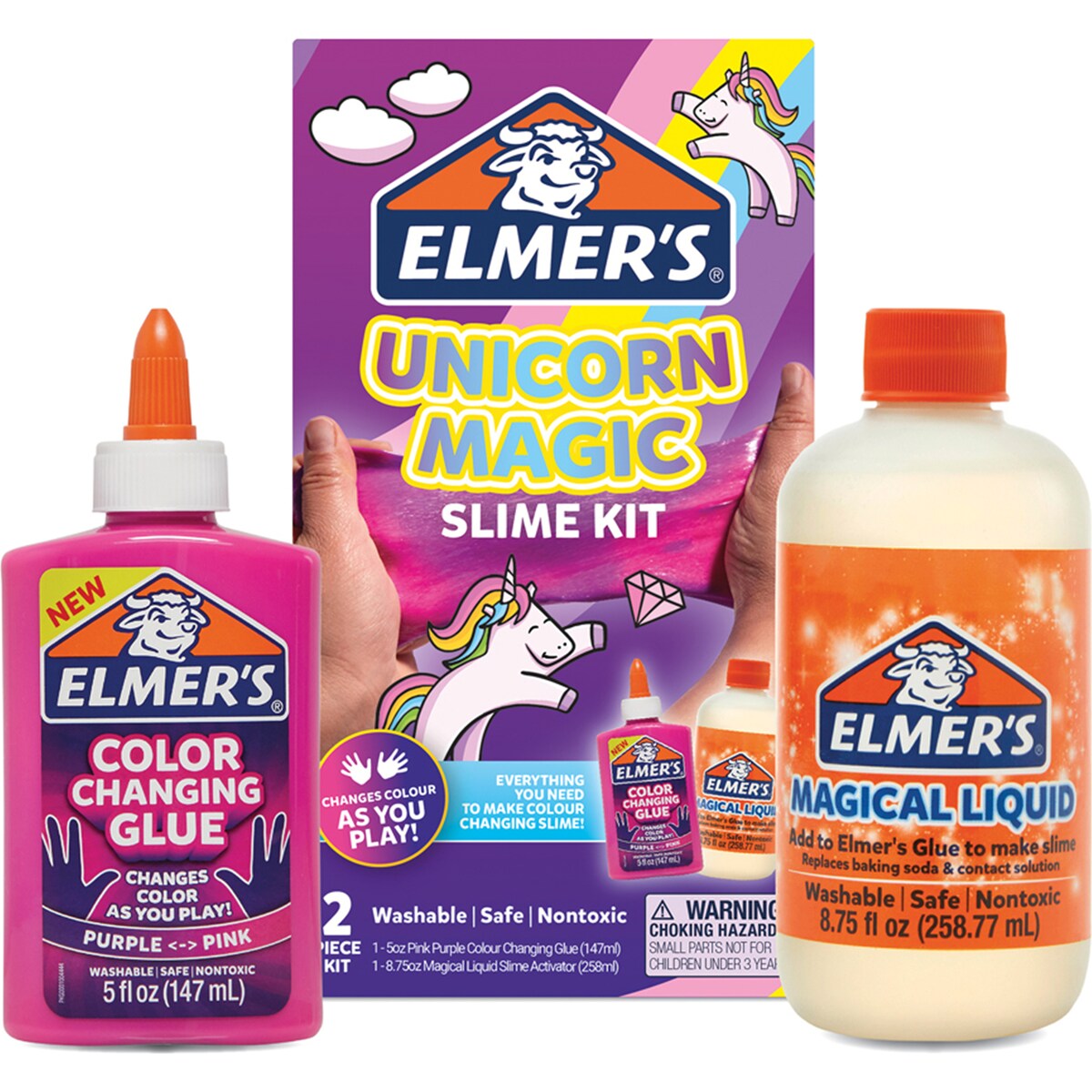 Elmers Unicorn Magic Slime 2 Piece Kit Each