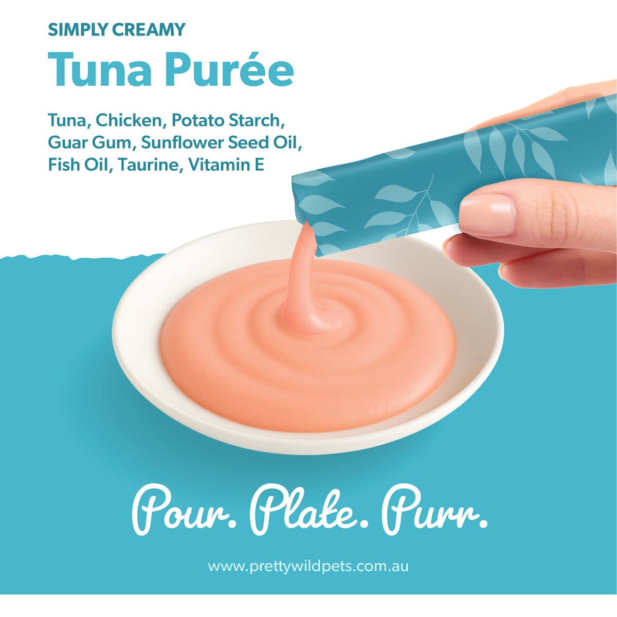 Pretty Wild Creamy Tuna Puree Cat Treats 15g X 4 Pack
