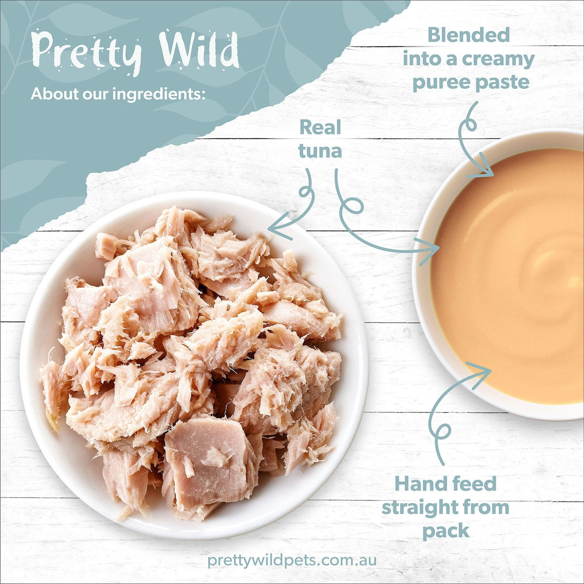 Pretty Wild Creamy Tuna Puree Cat Treats 15g X 4 Pack