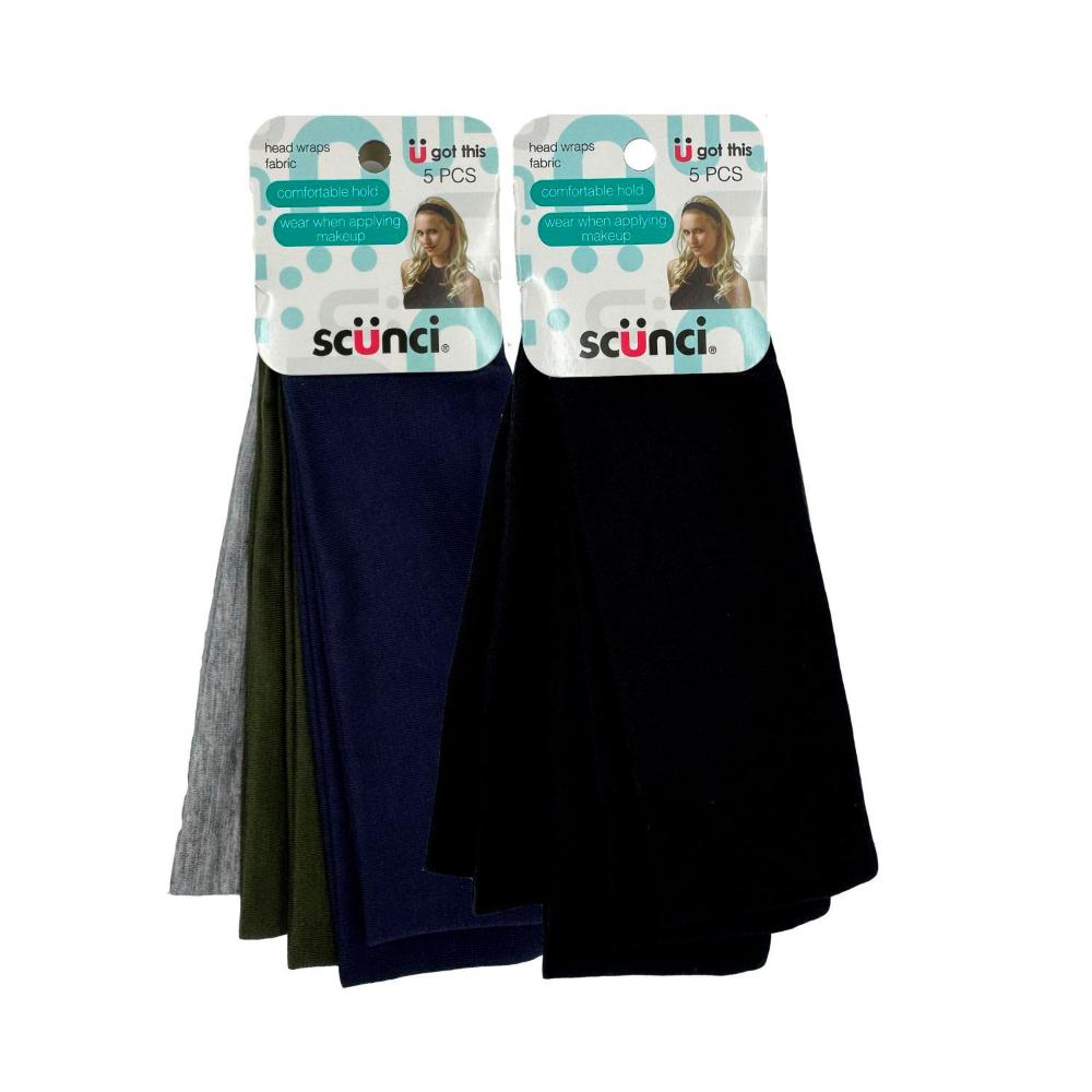 Scunci Basic Assorted Headwraps - 5 Pack