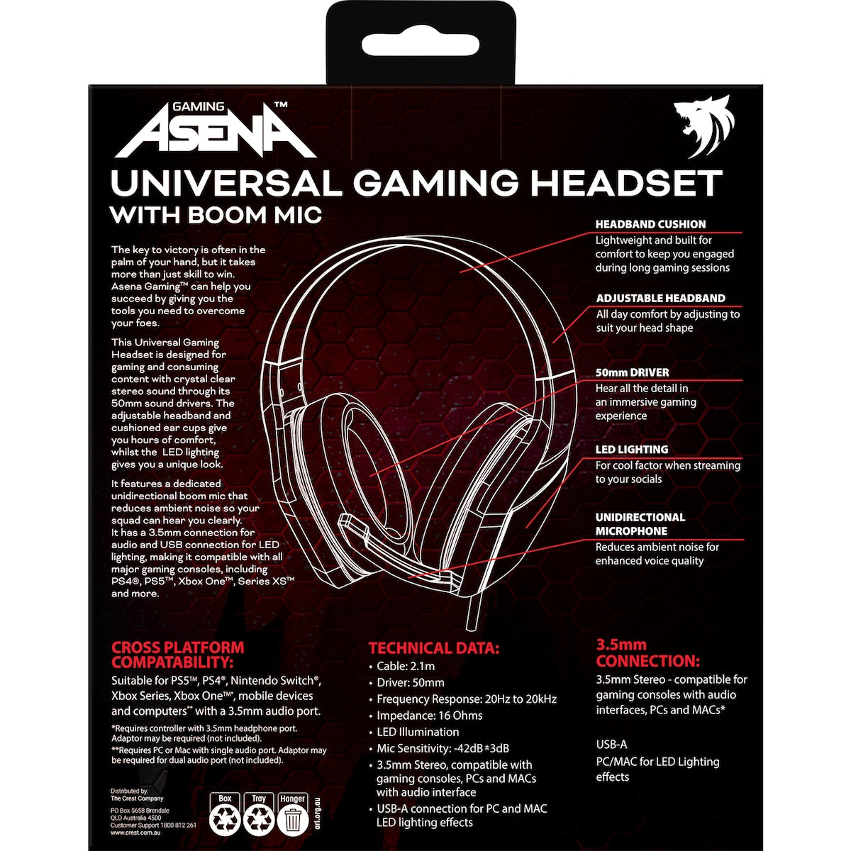 Asena Universal Gaming Headset With Boom Mic Each