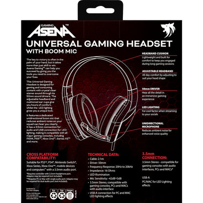 Asena Universal Gaming Headset With Boom Mic Each