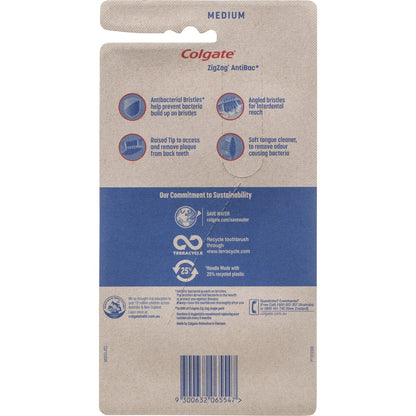 Colgate Manual Toothbrush Zig Zag Interdental Clean Med Value 6 Pack