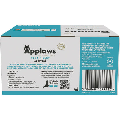 Applaws Tuna Fillet In Broth Wet Cat Food 70g X 8 Pack